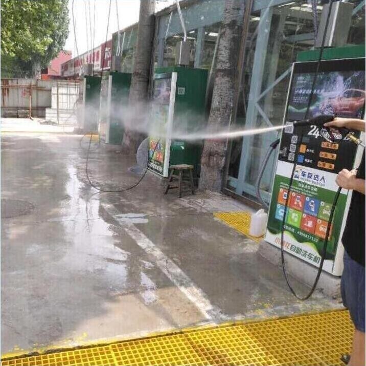 동전 운용 스테이션용 단일 단계 220V 5.5KW 열 가연 철강 자동차 세탁기